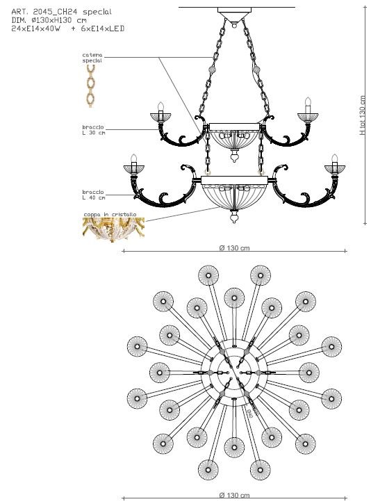 2045/CH24 Chandeliers Classic