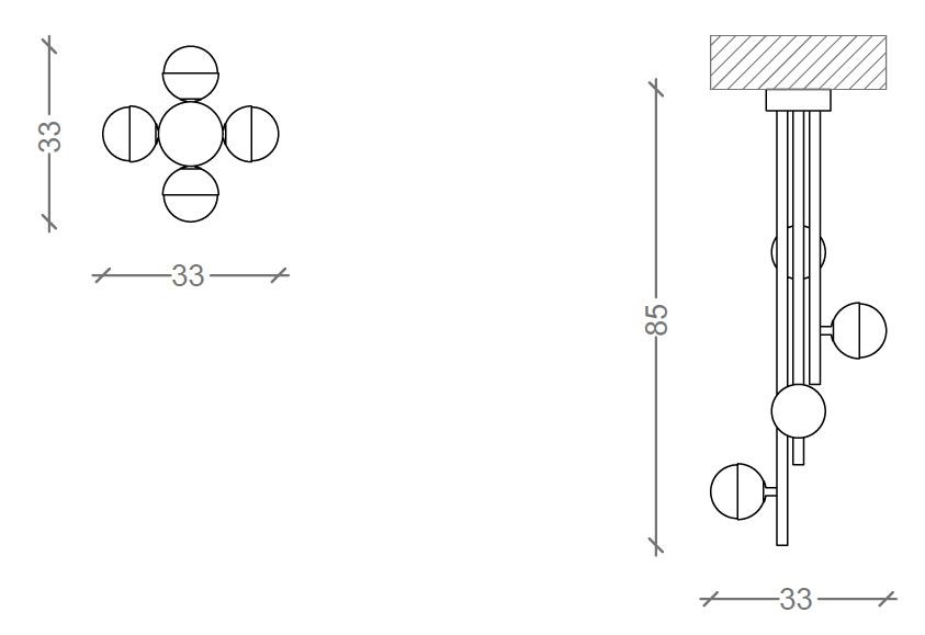 IPM105CH4 Chandeliers Contemporary